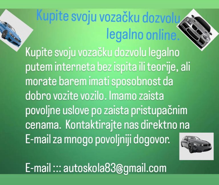 Kupite svoju vozačku dozvolu online bez ispita i teorije.