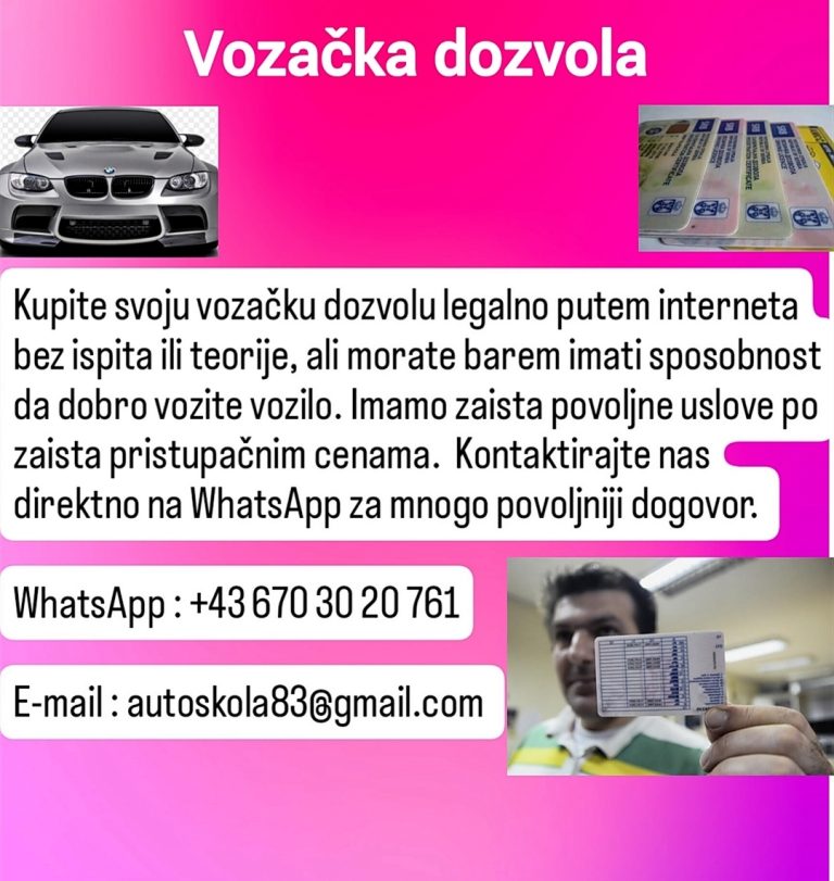 Kupite svoju vozačku dozvolu online bez ispita i teorije.